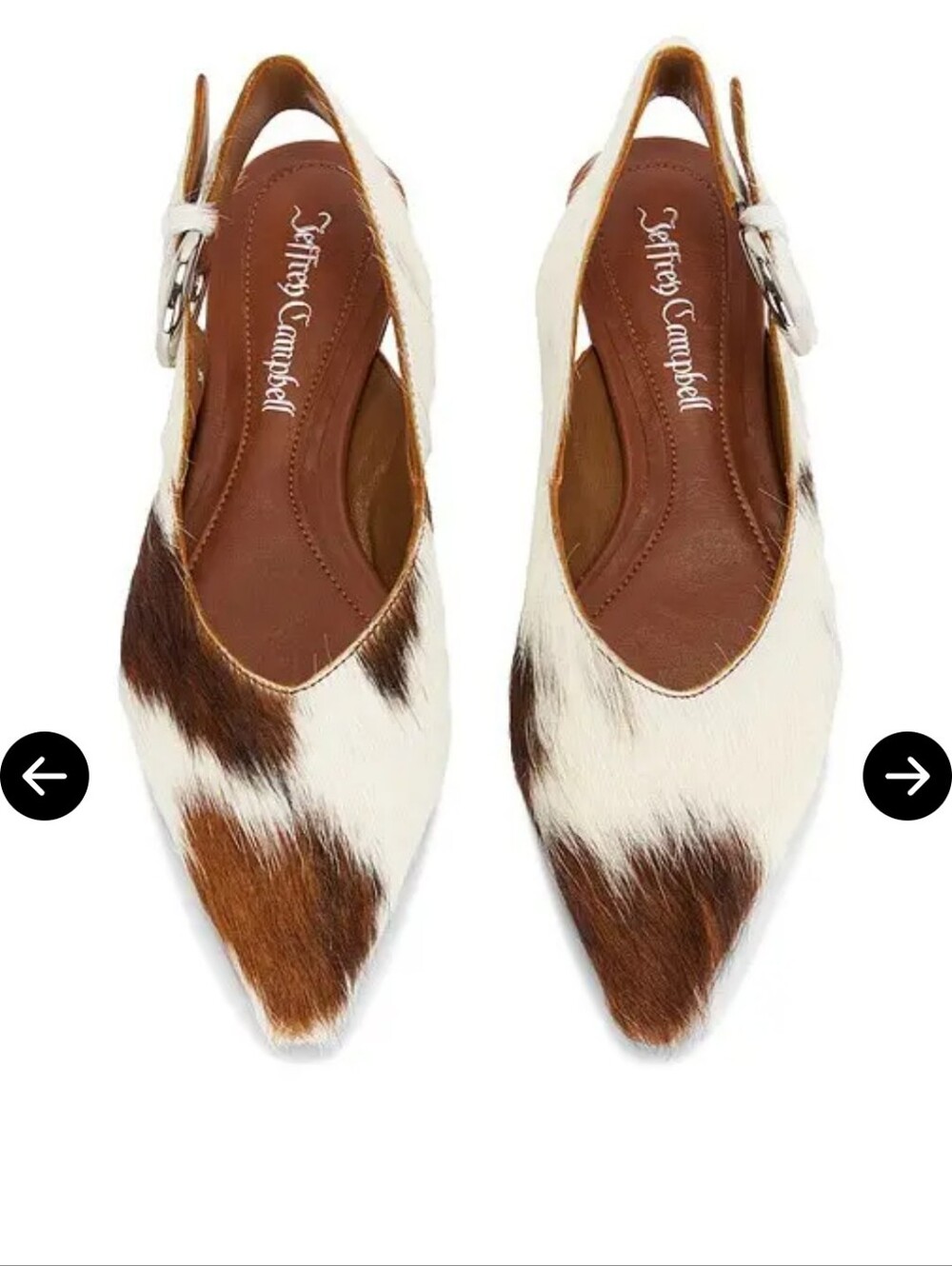 Jeffrey Campbell Scone Genuine Calf Hair Slingback Flat Size 9 Westerncore
